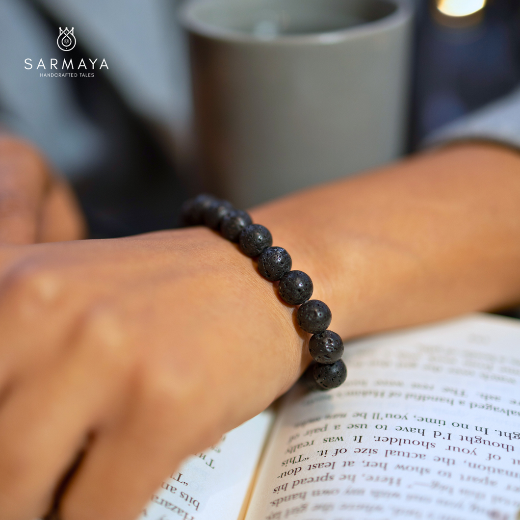 Lava Stone Crystal Bracelet