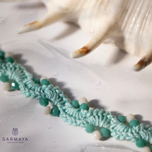 Load image into Gallery viewer, Crochet Aqua Mermaid Beads Bracelet
