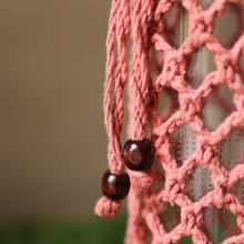 Load image into Gallery viewer, Crochet Web Peach Handmade Bottle Cover
