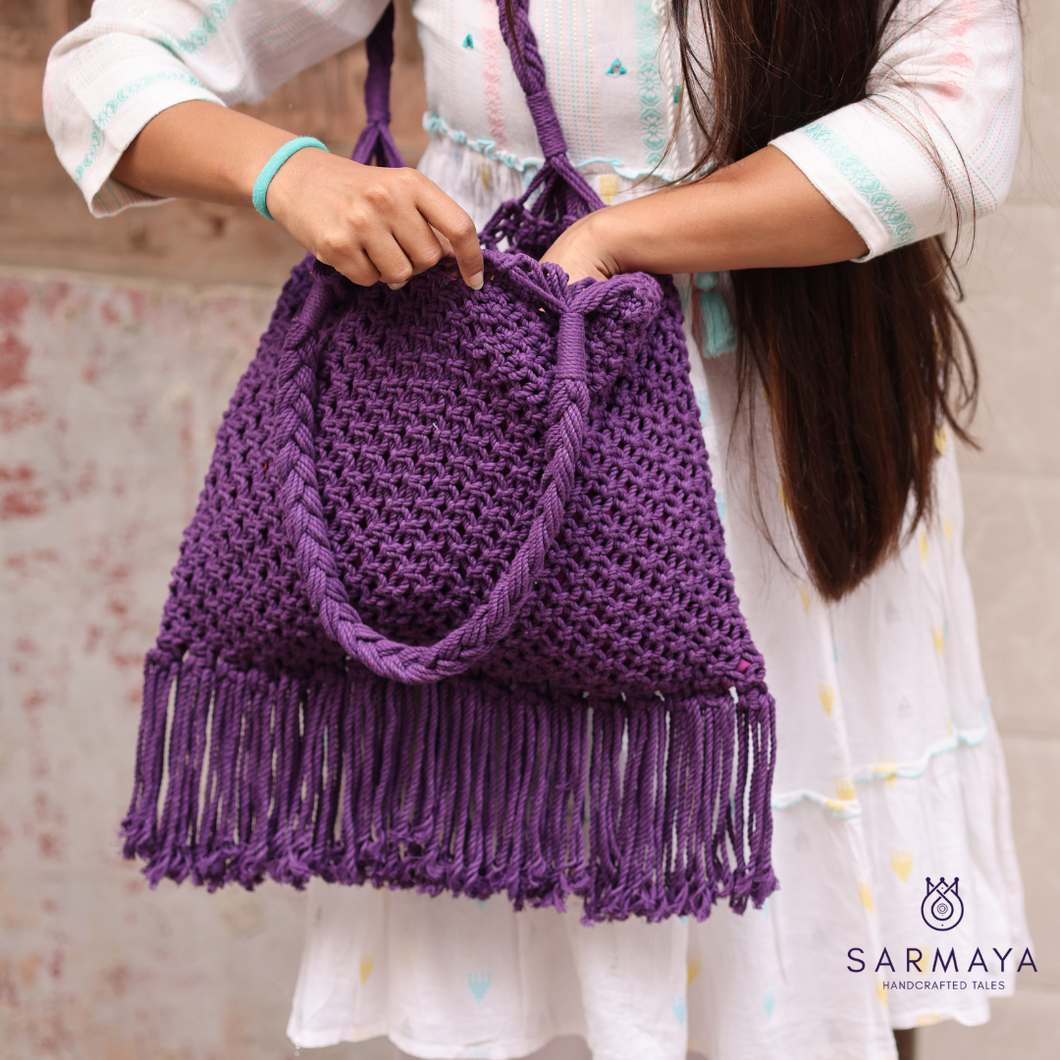 Purple Hobo Handmade Bag