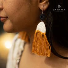 Load image into Gallery viewer, Pampas Grass Crochet Handmade Earrings
