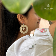 Load image into Gallery viewer, Minimal Crochet Beige Handmade Earrings
