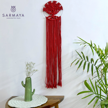 Load image into Gallery viewer, Red Macrame Tree of Life
