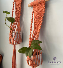 Load image into Gallery viewer, Peach Macrame Plant holder
