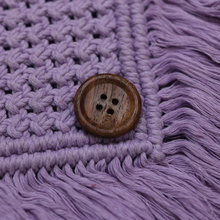 Load image into Gallery viewer, Lavender Macrame Mobile Sling Bag
