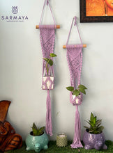 Load image into Gallery viewer, Lavender Macrame Plant holder
