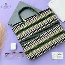 Load image into Gallery viewer, Forest Green Handloom woven Laptop Sleeves
