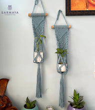 Load image into Gallery viewer, Grey Macrame Plant holder
