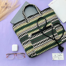 Load image into Gallery viewer, Forest Green Handloom woven Laptop Sleeves
