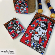 Load image into Gallery viewer, Sita big pendant &amp; earrings set
