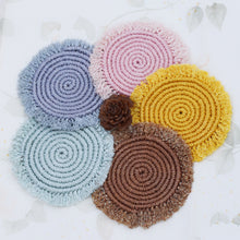Load image into Gallery viewer, Macrame Solids Coasters Set of 5

